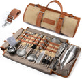 Etens 22 Piece Travel Bartender Kit with Bag, Portable Stainless Steel Professional Bar Tool Set, Traveling Cocktail Mixology Kit, Full Bartending Set with Carrying Case for Home, Travel & Commercial